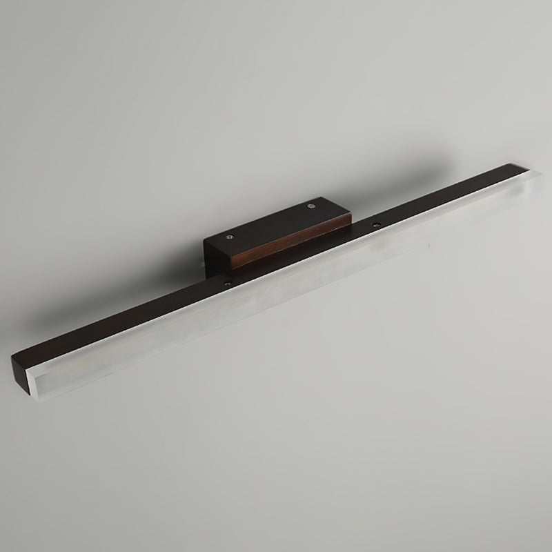 1 luces de pared de tocador lineal ligero luces de espejo de tocador de madera de estilo moderno