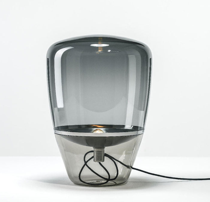 Geometric Shape Glass Table Lamp Modern Style 1 Light Table Lamp Fixtures