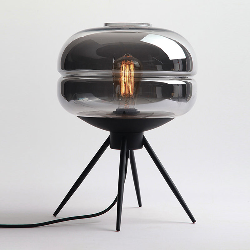 Geometric Shape Glass Table Lamp Modern Style 1 Light Table Lamp Fixtures