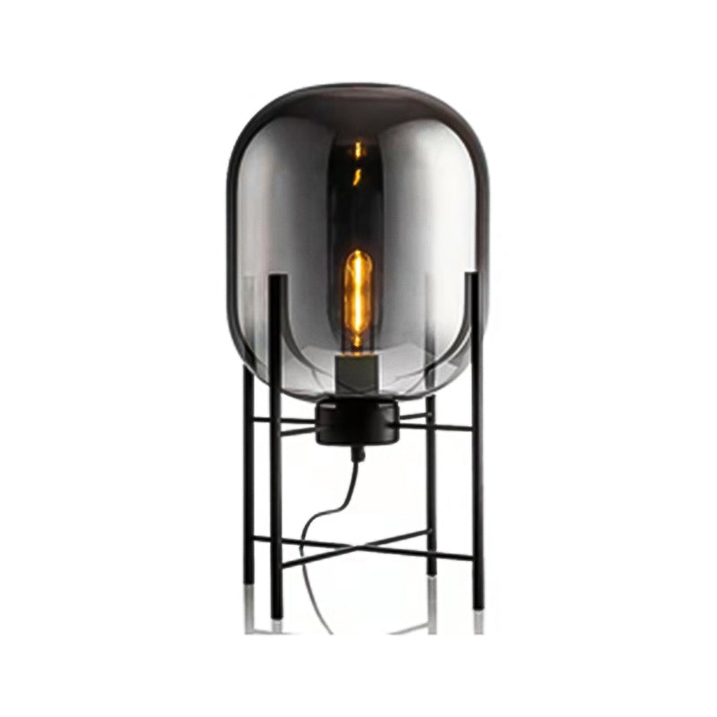 Geometric Shape Glass Table Lamp Modern Style 1 Light Table Lamp Fixtures