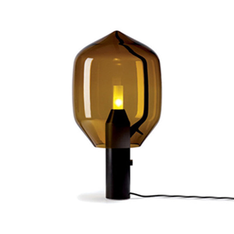 1 Light Geometric Night Table Lamp Modern Style Glass Table Lamps