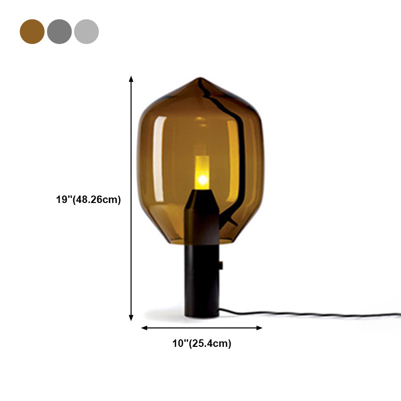 1 Light Geometric Night Table Lamp Modern Style Glass Table Lamps