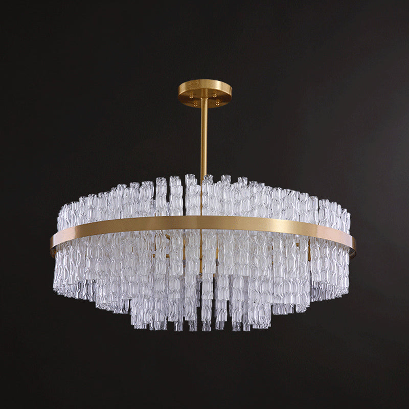 Moderner Stil Ring Kronleuchter Kristall Multi -Lichter Kronleuchter für Wohnzimmer