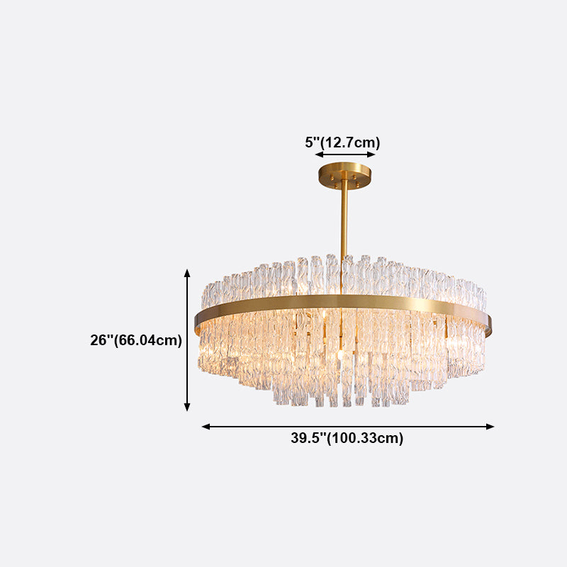 Moderner Stil Ring Kronleuchter Kristall Multi -Lichter Kronleuchter für Wohnzimmer