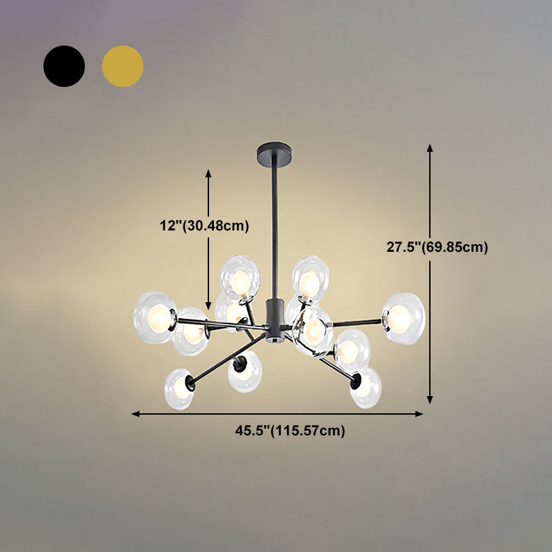 Glaskronleuchter -Beleuchtung Moderner Multi -Kopf -Kronleuchter -Anhänger Licht