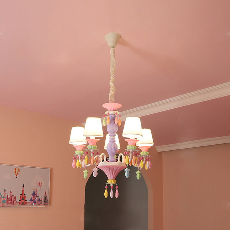 Multi Head Chandelier Light Macron Colorful Pendant Light for Child Room