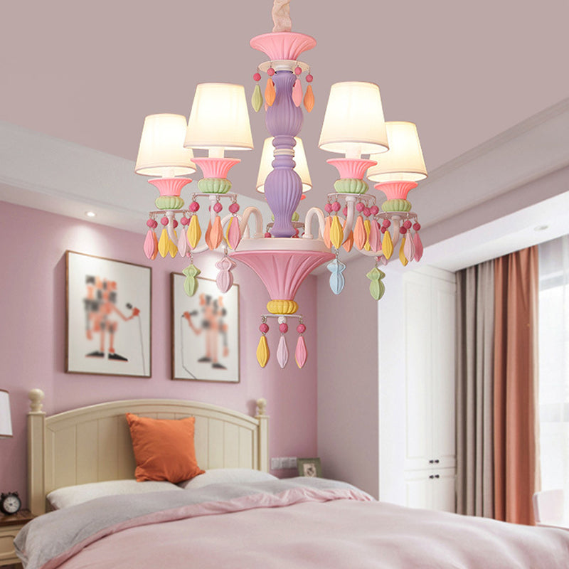 Multi Head Chandelier Light Macron Colorful Pendant Light for Child Room