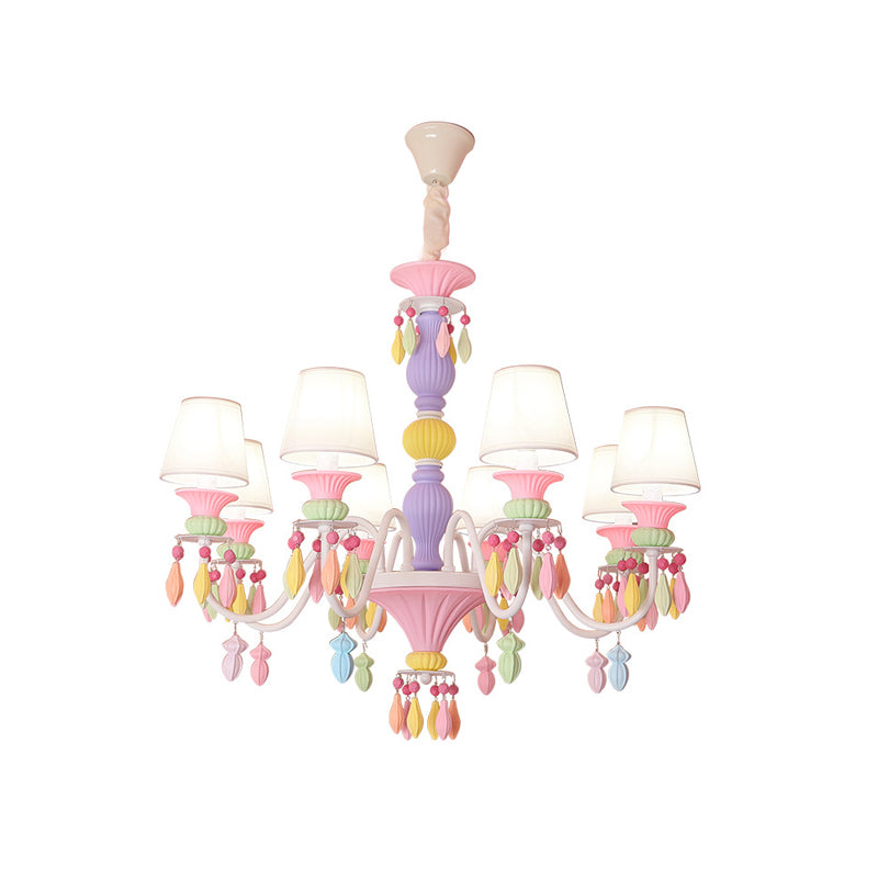 Multi Head Chandelier Light Macron Colorful Pendant Light for Child Room