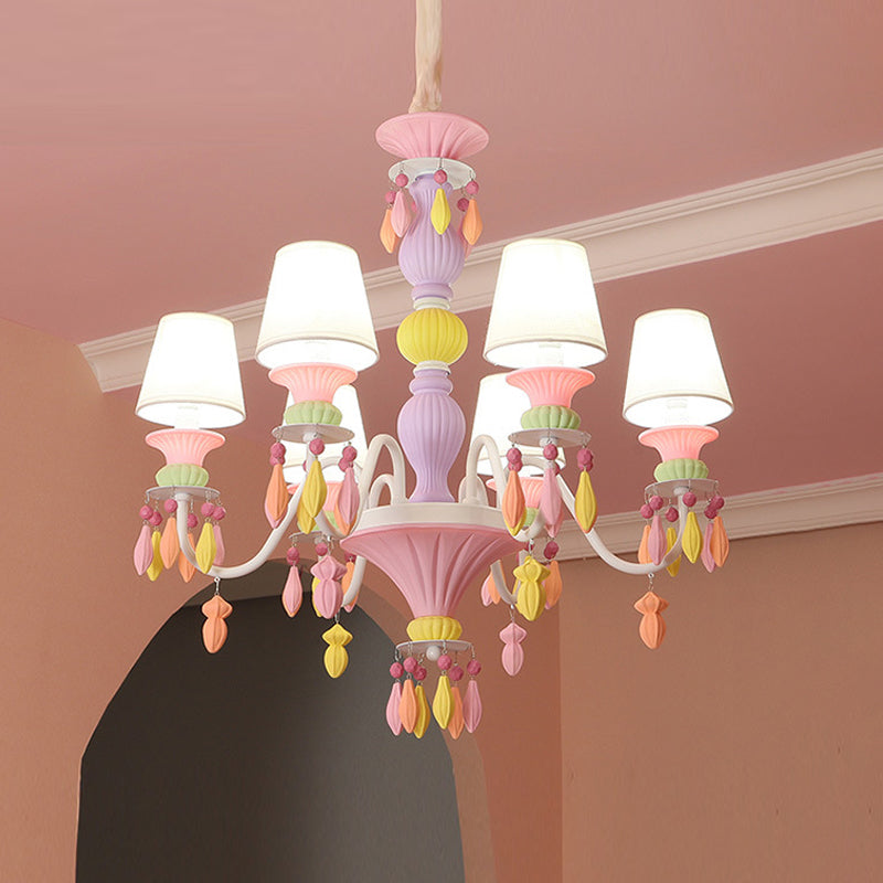 Multi Head Chandelier Light Macron Colorful Pendant Light for Child Room