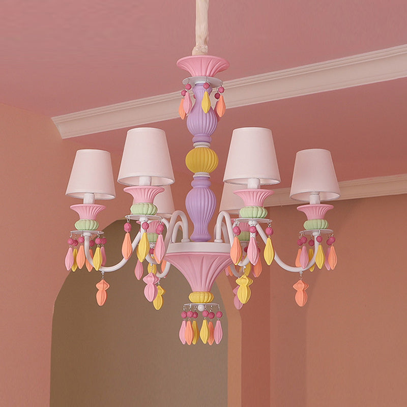 Multi Head Chandelier Light Macron Colorful Pendant Light for Child Room