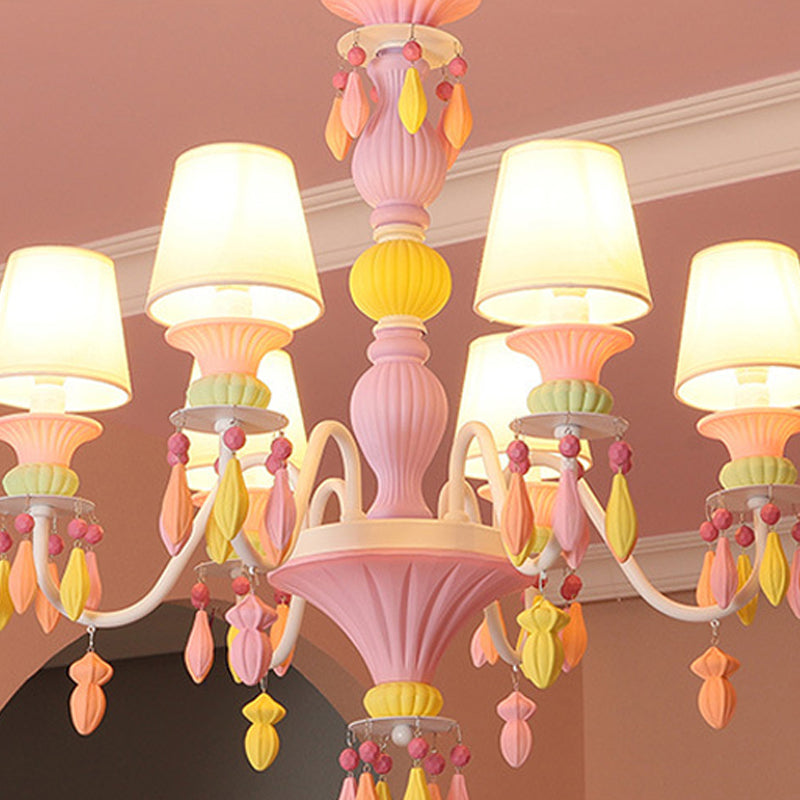 Multi Head Chandelier Light Macron Colorful Pendant Light for Child Room