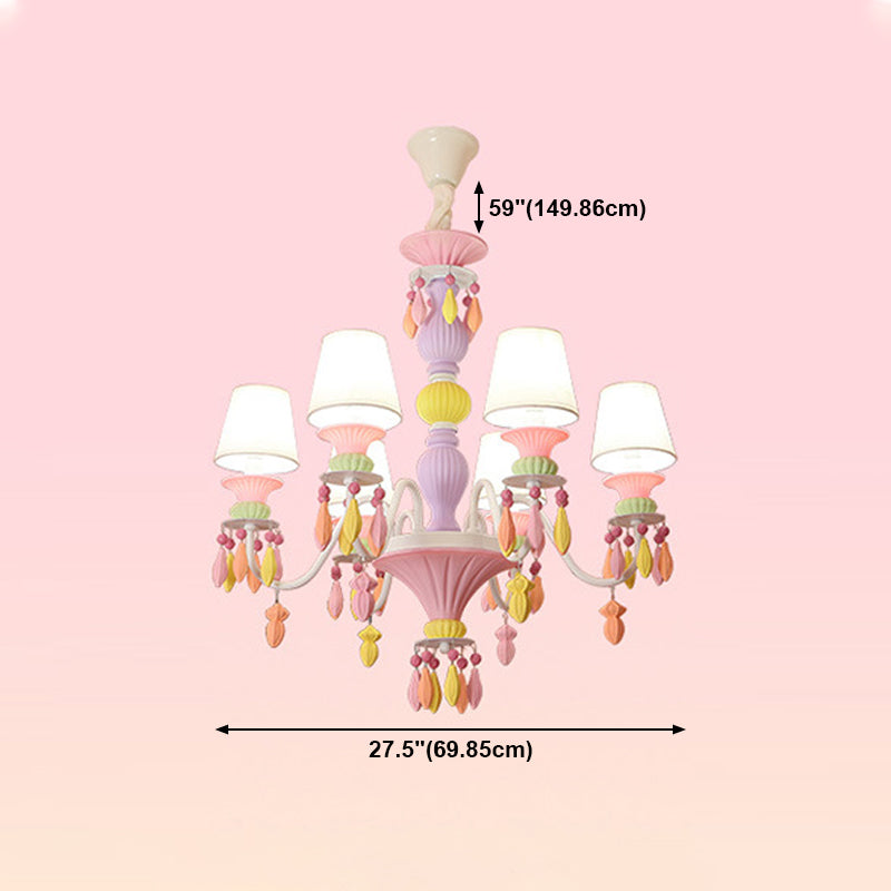 Multi Head Chandelier Light Macron Colorful Pendant Light for Child Room