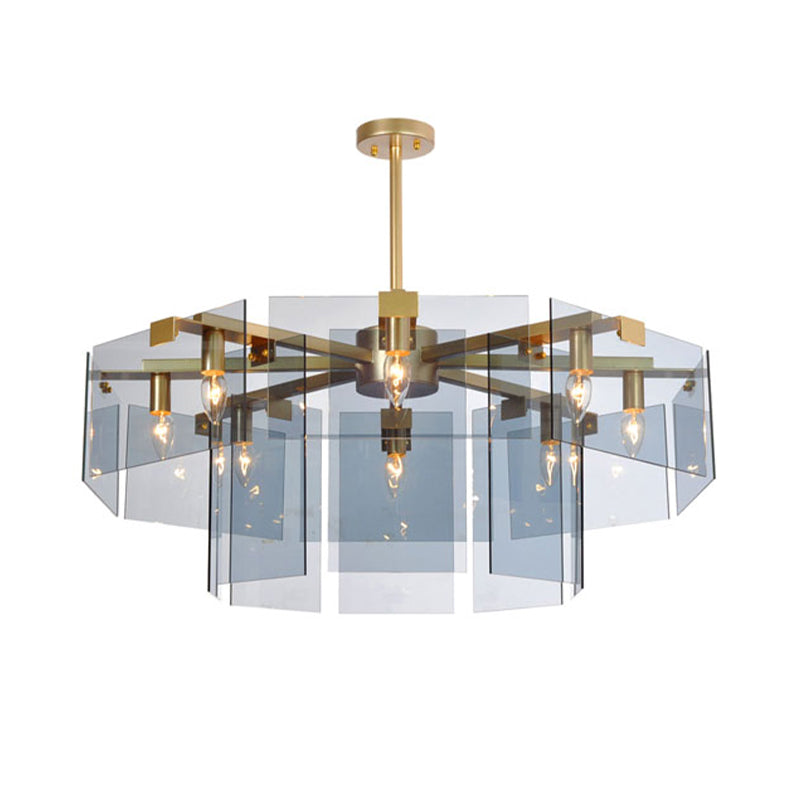 Moderner Stil Gold Kronleuchter Leuchte Geometrie Formglas hängendes Licht