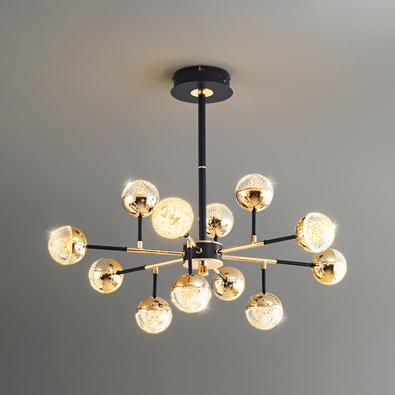 Postmoderner Globus Schatten hängend hängendes Acryl -Metall -Pendellicht für Wohnzimmer