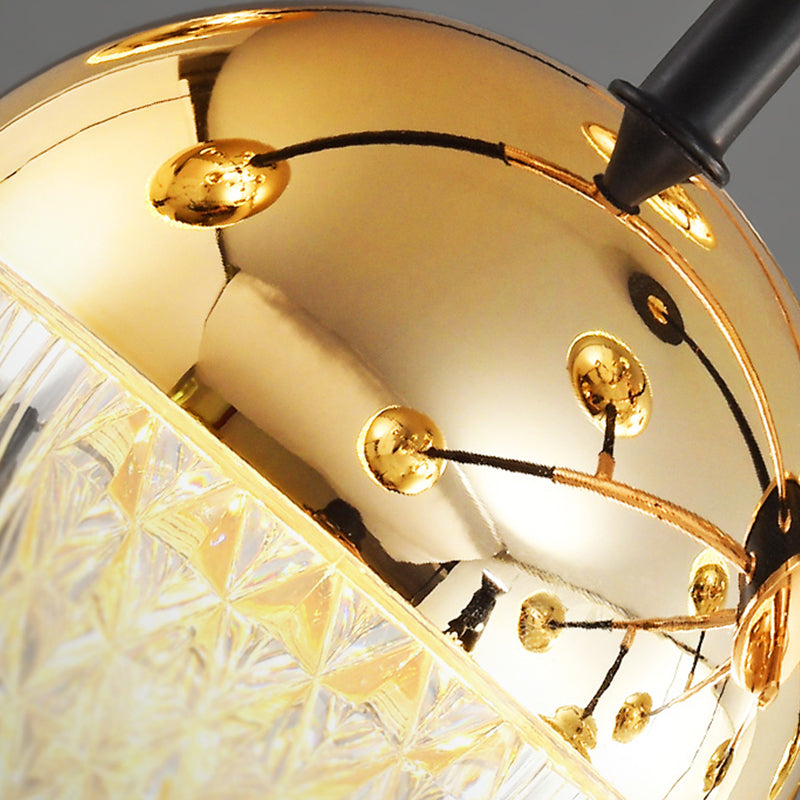 Postmoderner Globus Schatten hängend hängendes Acryl -Metall -Pendellicht für Wohnzimmer