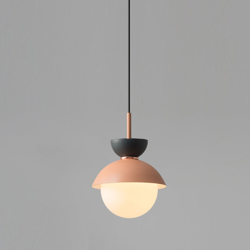 Round Shape Metal Hanging Light Nordic Macarons Style 1 Light Hanging Mounted Lights