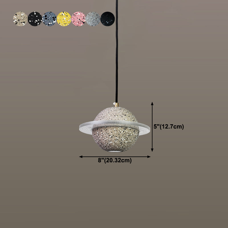 Modern Style Spherical Shape Pendant Lighting Cement Pendant Light for Bedroom