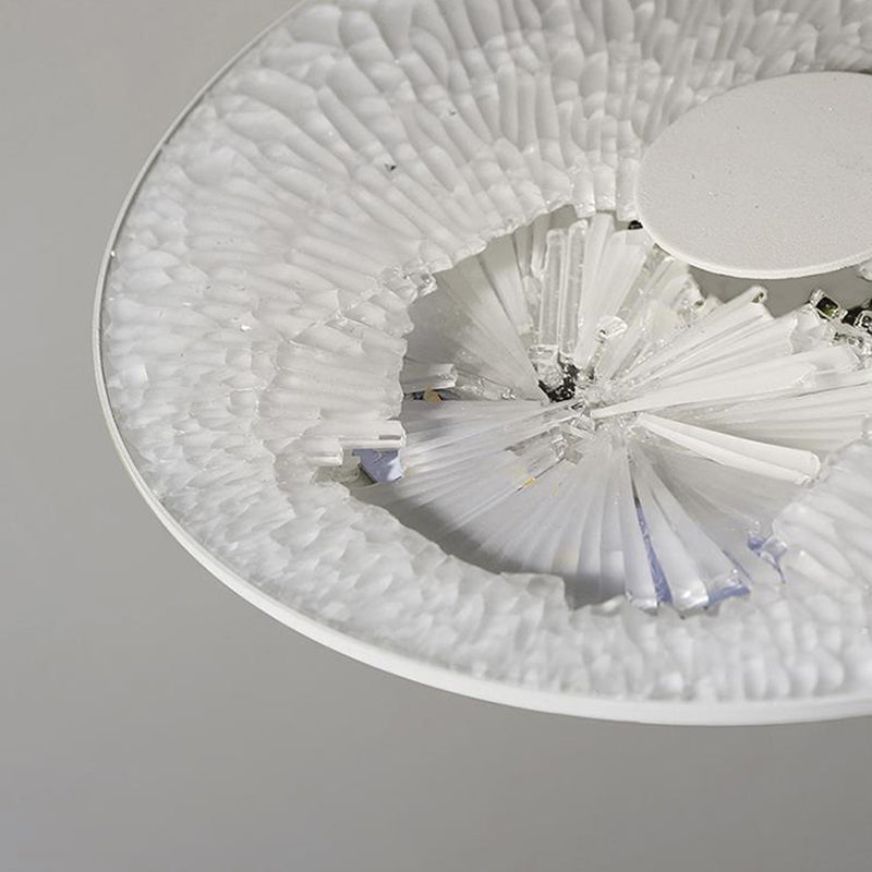 Forme rond en métal suspendu léger style moderne 1 lumière suspendue à la lumière montée sur la lumière