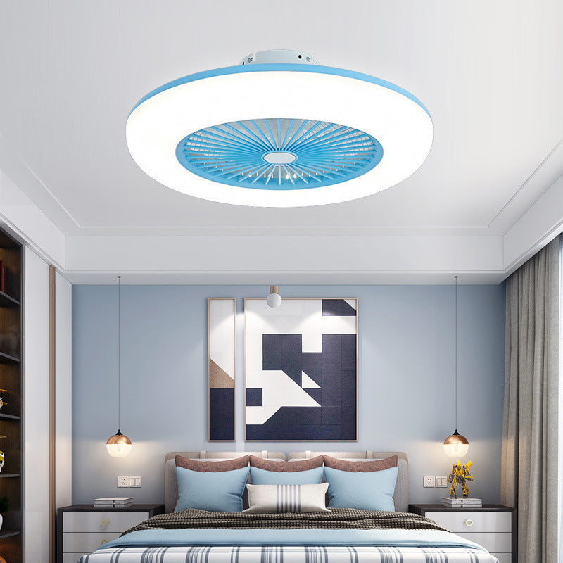 Metal Ceiling Fan Lamp Modern Style LED Ceiling Light for Bedroom