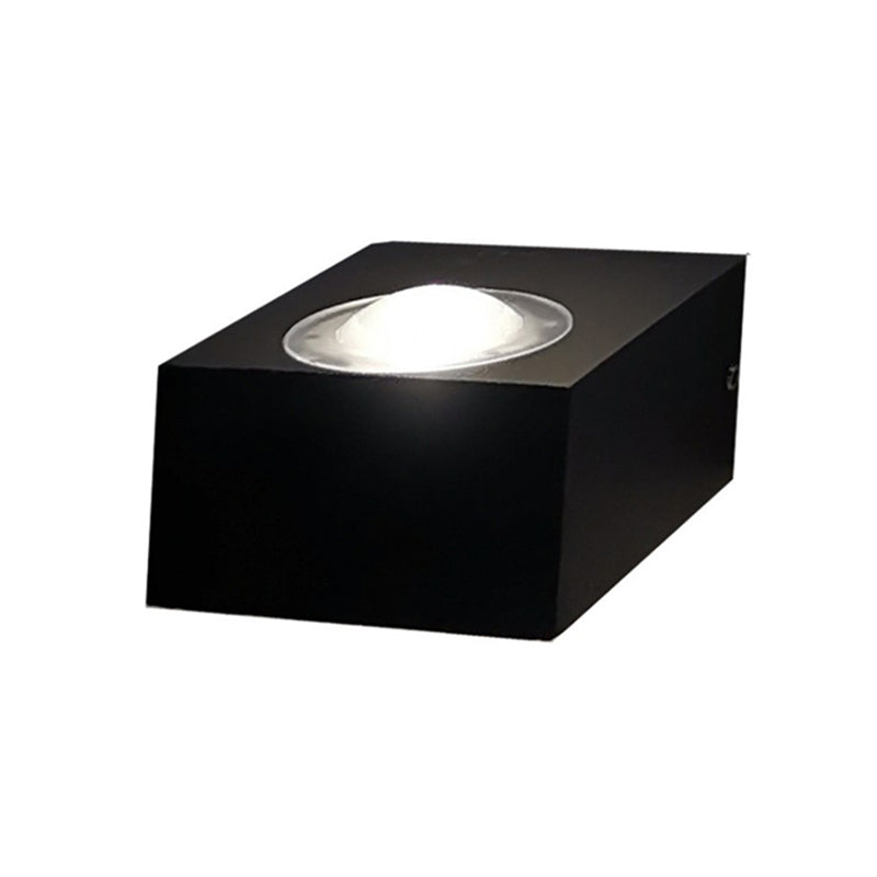 Square Shade Metal Wall Sconce Modern Style Multi Lights Wall Mounted Light in Black