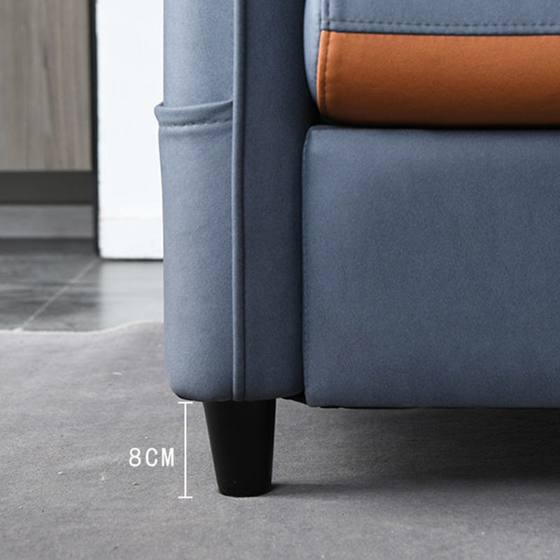 Pelle finta del braccio quadrato 102,36 "d x 62,99" w sezionali H 29.53 "con archiviazione