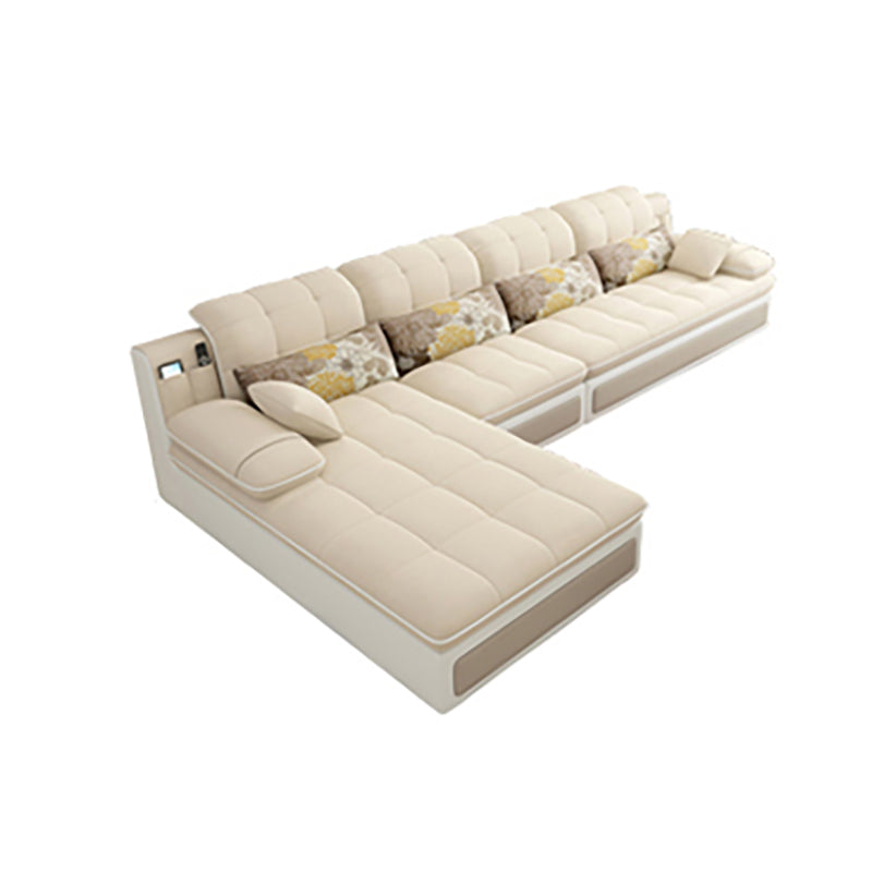 118.11"D x 66.93"W x 25.59"H Tufted Split-Back with Bostol Pillows Sectional Sofa