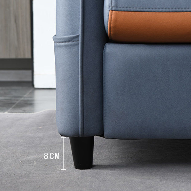 Braccio quadrato in pelle finta 102,36 "d x 62,99" w sezionali H 29.53 "con archiviazione