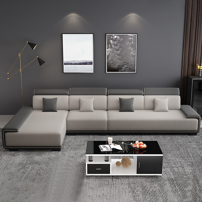 Faux Leather 4-seater Bench Seating Recessed Arm Modular Settee Furniture