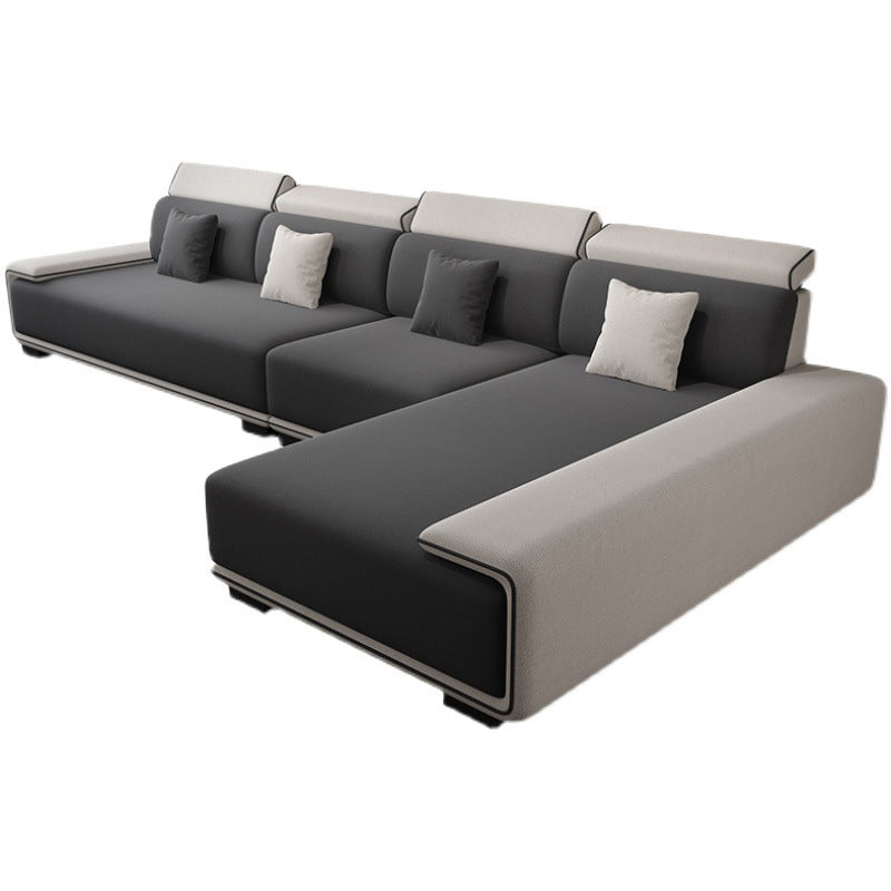 Faux Leather 4-seater Bench Seating Recessed Arm Modular Settee Furniture
