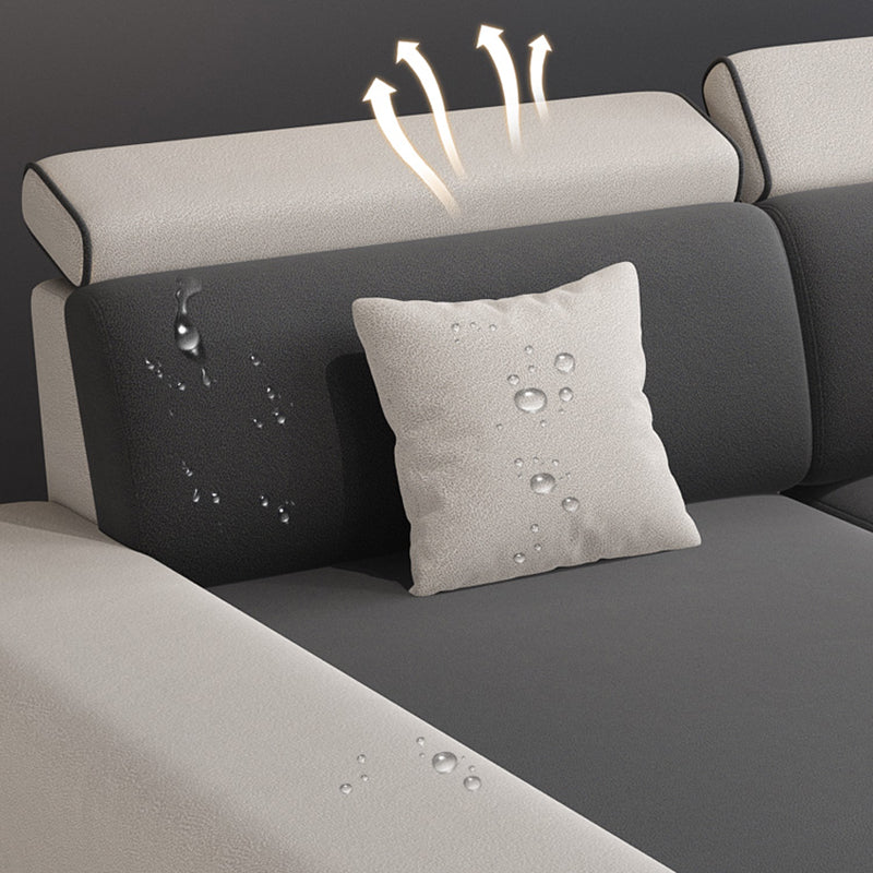 Faux Leather 4-seater Bench Seating Recessed Arm Modular Settee Furniture