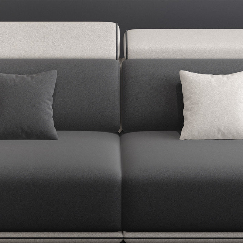 Faux Leather 4-seater Bench Seating Recessed Arm Modular Settee Furniture