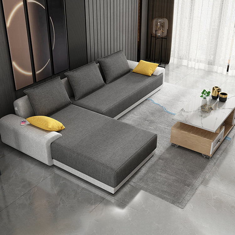 Divano cuscini rimovibili moderni alla schiena sciolto con chaise divano reversibile