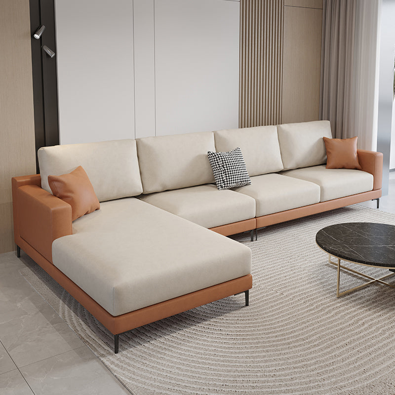 124.02"D x 62.99"W x 35.43"H Fabric Cushions Square Arm Sofa