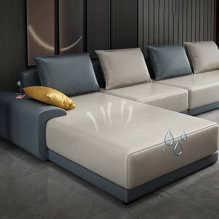 Sofá contemporáneo de cojines bosqueos removibles con chaise reversible