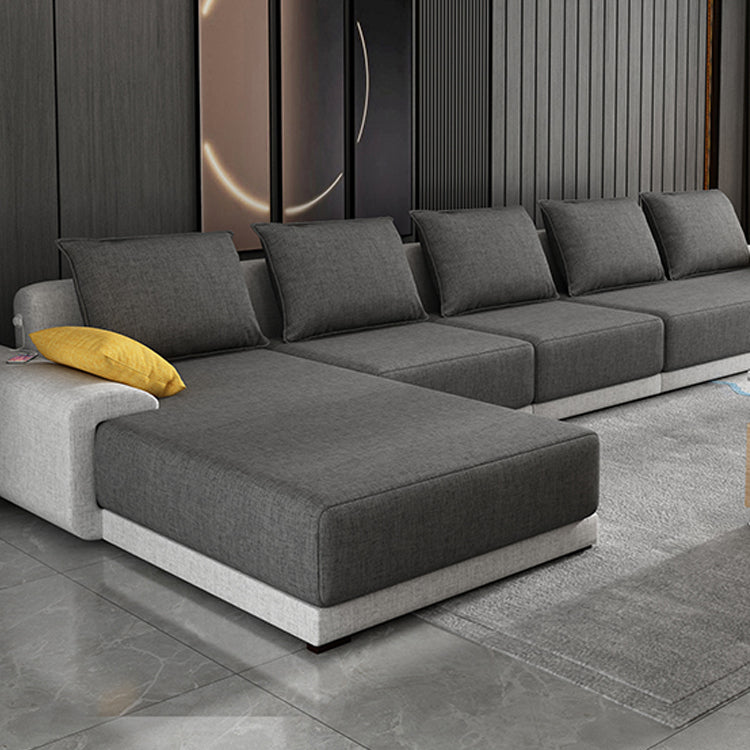 Sofá contemporáneo de cojines bosqueos removibles con chaise reversible
