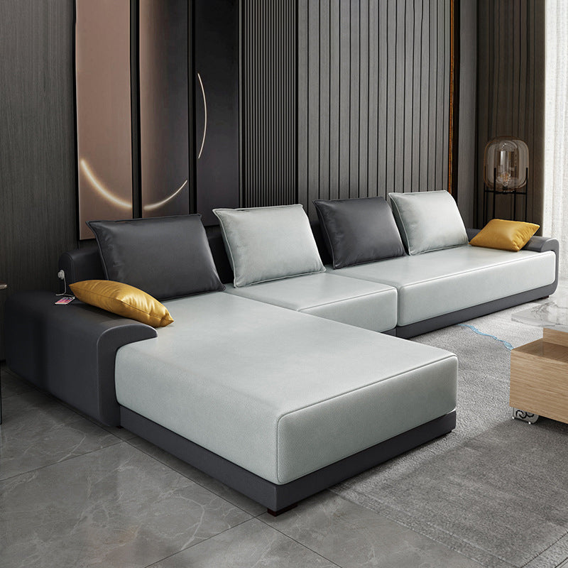 Sofá contemporáneo de cojines bosqueos removibles con chaise reversible