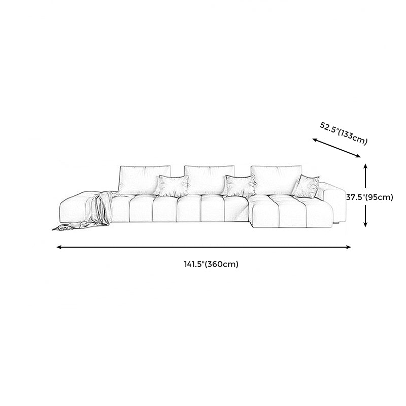American Traditional Faux Leather Cushions Sofa 37.4"High Square Arm Sofa,White