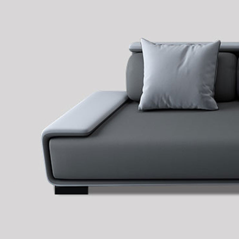 Contemporary Industrial Fabric Sofa with Bolster Pillows 29.53"High Pillow Top Arm Sofa