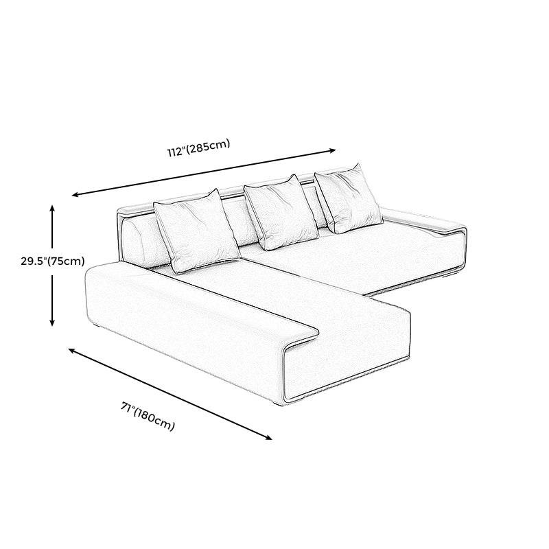 Contemporary Industrial Fabric Sofa with Bolster Pillows 29.53"High Pillow Top Arm Sofa