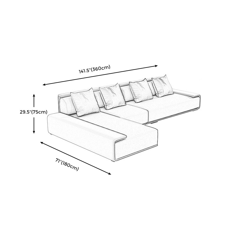 Contemporary Industrial Fabric Sofa with Bolster Pillows 29.53"High Pillow Top Arm Sofa