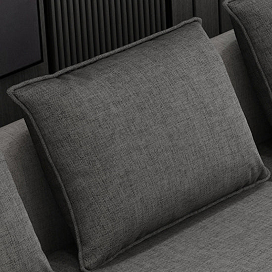 Contemporary Removable Cushions Loose Back Sofa with Reversible Chaise for Living Room