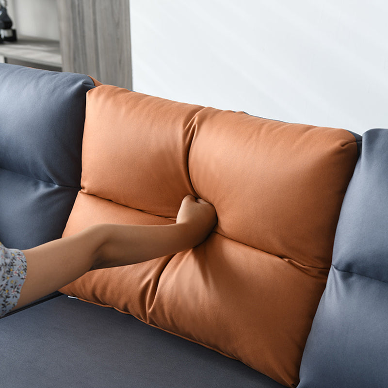 102.36"D x 62.99"W x 29.53"H Fabric Cushions Square Arm Sofa with Storage