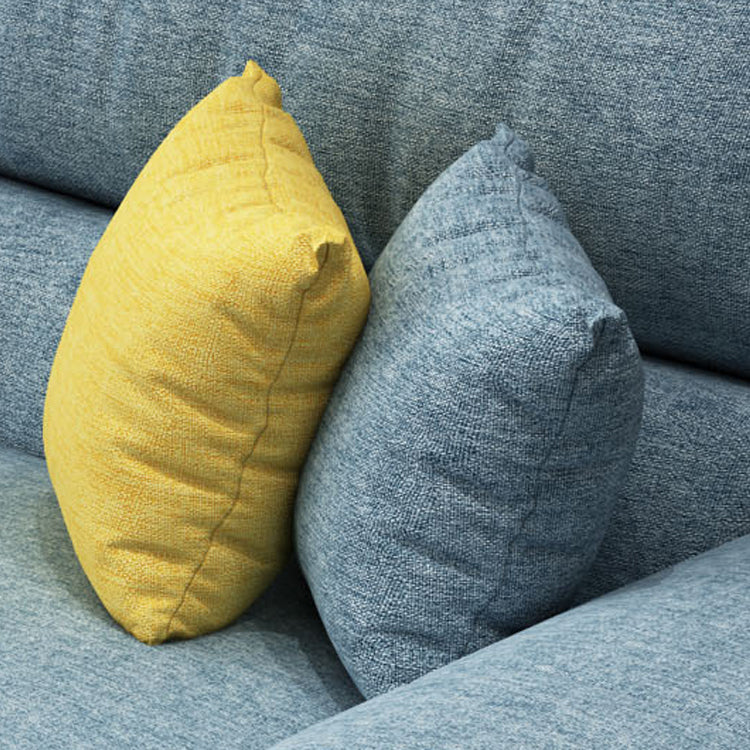 Divano di chaise reversibile contemporaneo con cuscini divano braccio svasato