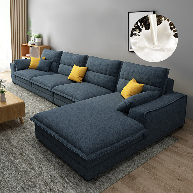 Moderne abnehmbare Kissen rutschbedeckte Sofa mit reversibler Chaise für Wohnzimmer