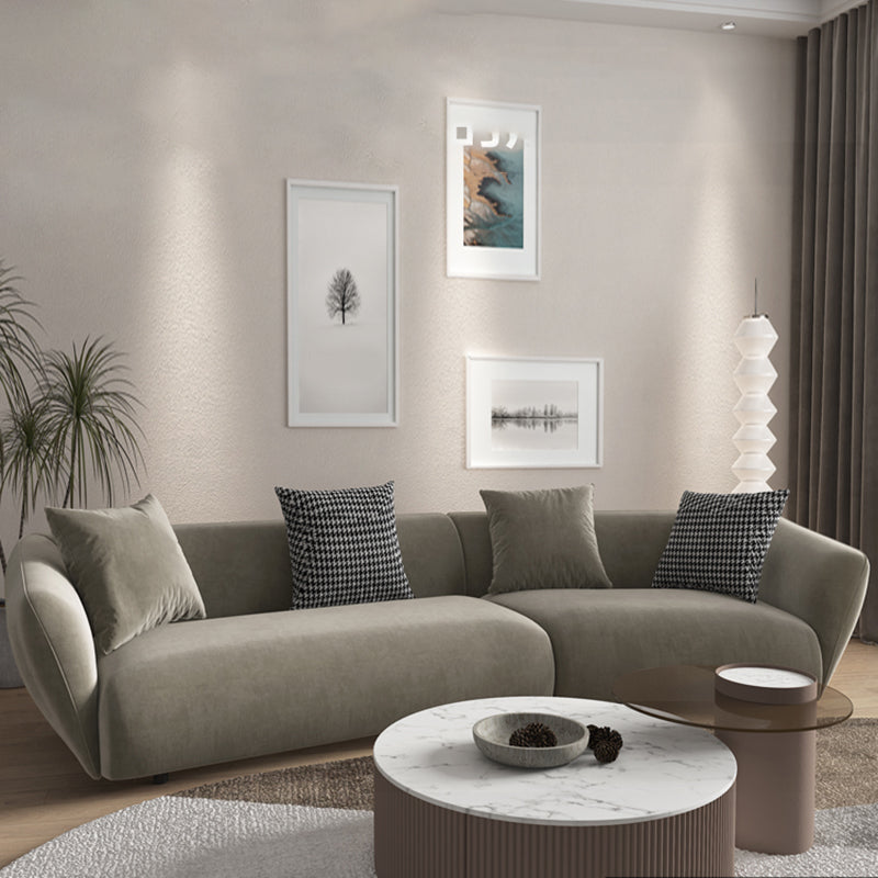 28.3" Linen/Microfiber/Faux Leather Square Arm Sofa& Chaise Lounge for Living Room