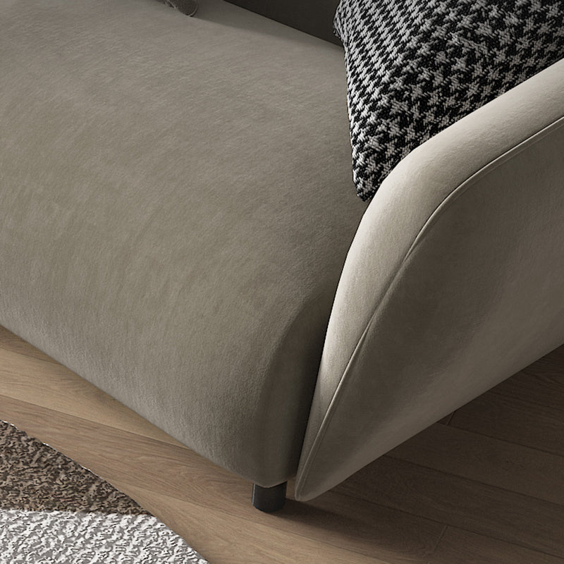 28.3" Linen/Microfiber/Faux Leather Square Arm Sofa& Chaise Lounge for Living Room