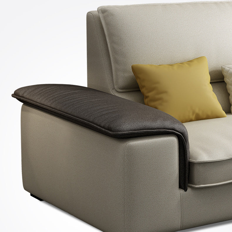 Assembled 3-seater Sofa and Chaise Recessed Arm Settee Furniture