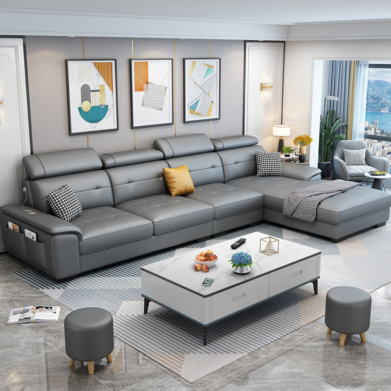 Waterproof Linen Pillow Top Arm Sofa with Adjustable Bolster Pillows and Storage Bag