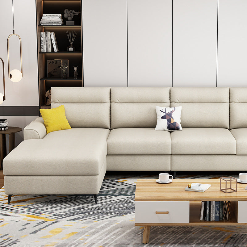 Modular Sewn Pillow Back Bench Seating Recessed Arm Assembled Settee Furniture