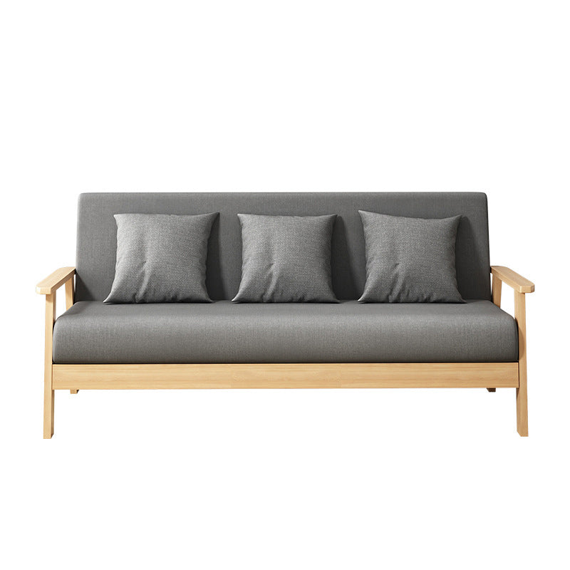 Quadratarm Stoff aus 2/3 Sitzsofa mit Holzbasis